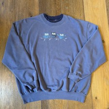 VINTAGE 90s Top Stitch Owl Sweatshirt, Grandmacore, Size XXL