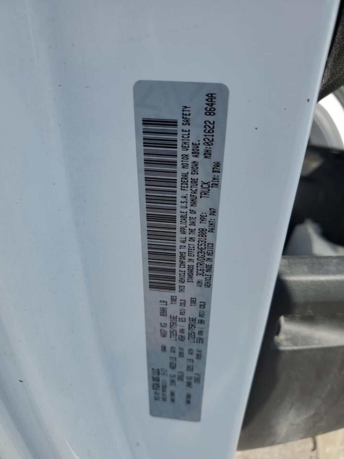 2014-2017 RAM PROMASTER 2500 VAN L Taillight Cargo Van, Left thumbnail 7