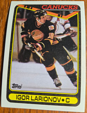 1990-91 Topps Igor Larionov Rookie Card RC #359 Vancouver Canucks Mint HOF. rookie card picture