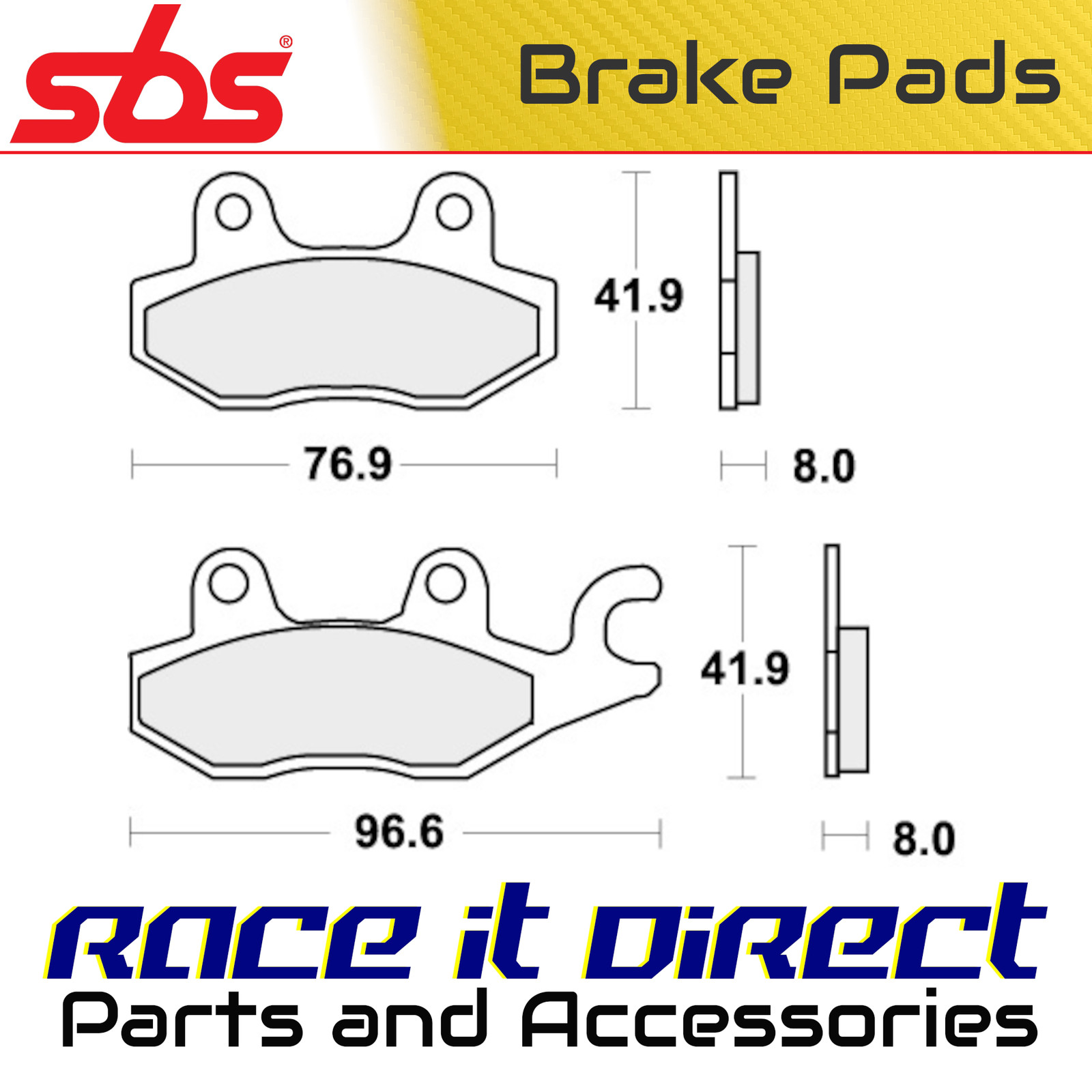 Brake Pads for KAWASAKI Z 500 SE ABS 2024 Rear Street SBS - Image 31