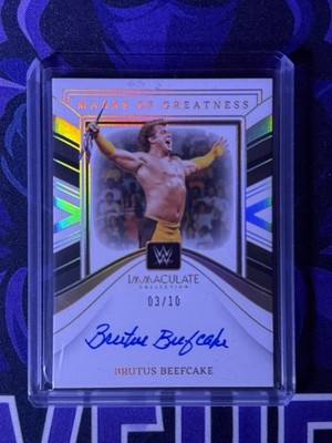 2023 Panini Immaculate WWE Brutus Barber Beef Cake Gold Marks Of Greatness #3/10