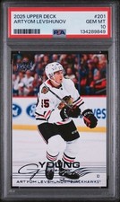 PSA 10 GEM MINT 2025-26 UD | Artyom Levshunov Young Guns Rookie RC 201 CHI