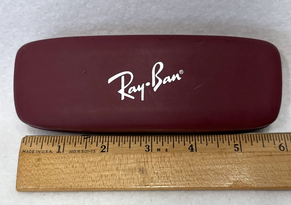 Ray Ban Niños Juniors Jóvenes Gafas Gafas de sol Estuche Solo Marrón Rojo Interior Foto 3 de 4