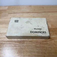 Puremco "Super Thick" Dominoes - No 816 - White / Black Pips ( Dots)