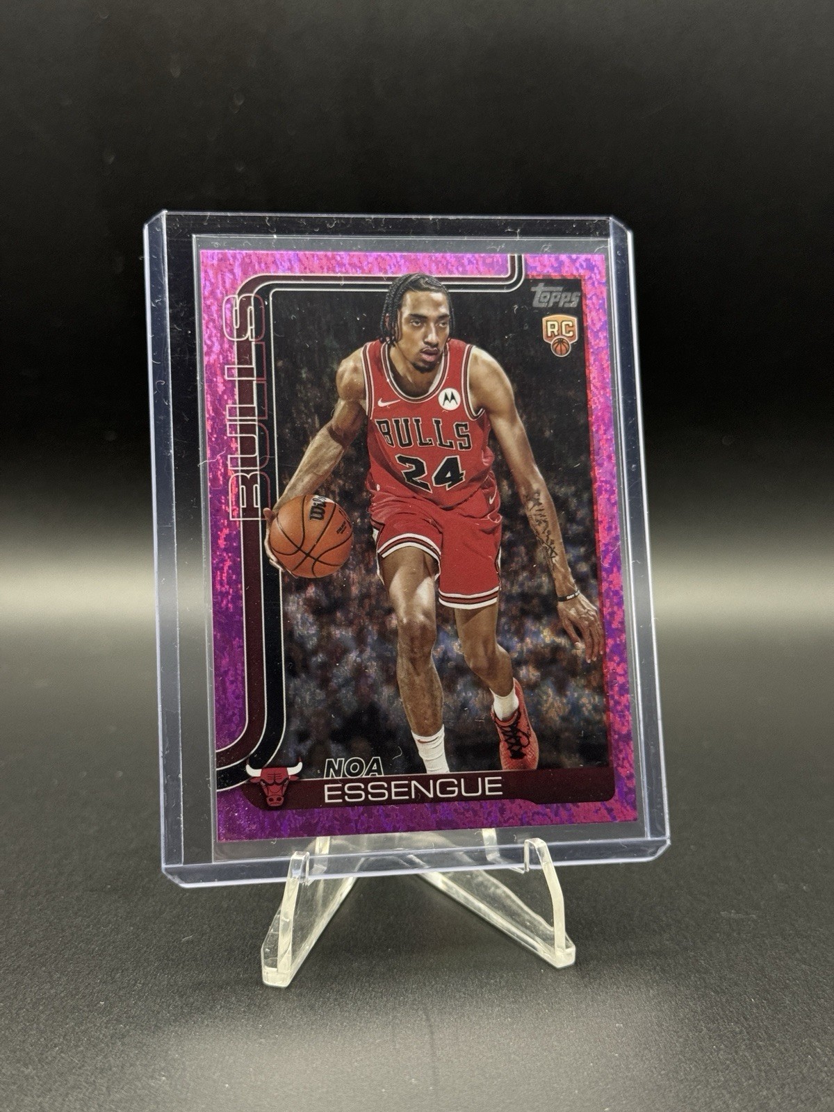 2025-26 Topps Flagship Basketball Noa Essengue Pink Holo Foil #212 RC