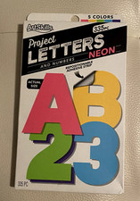 ArtSkills 335 pc Project Letters and Numbers in 5 Neon Colors With Adhesive