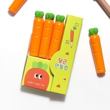 [Pink Foot] Carrot Pencil Cap 3p