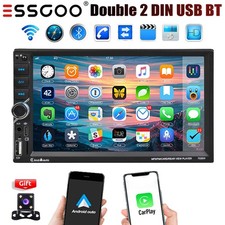 7" Double 2Din Touch Screen Car Stereo Bluetooth Radio Apple/Android Carplay CAM
