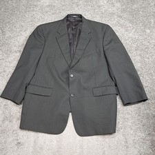 Austin Reed London Mens Charcoal Gray Windowpane Two Button Blazer Sport Coat