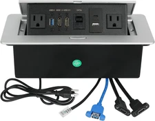 Table Pop up Power Strip Box Desktop Pop up Outlet Recessed Multimedia Strip Soc