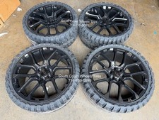 24 New 2146 Black Wheels 33 Mud Mt Tires Silverado Tahoe Suburban Sierra Yukon