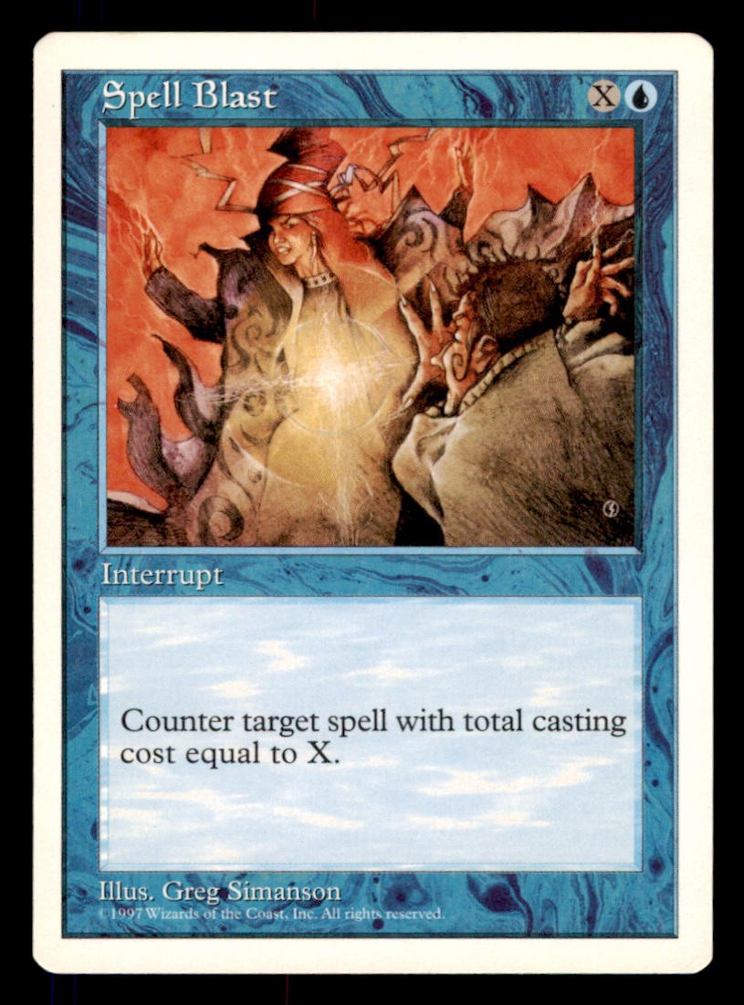 Spell Blast Common Fifth Edition Magic: The Gathering Lightly Played