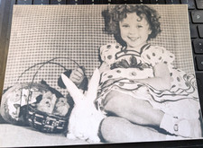 Hollywood 7 1/2 x 5 3/4 Glossy SHIRLEY TEMPLE and her Easter Basket