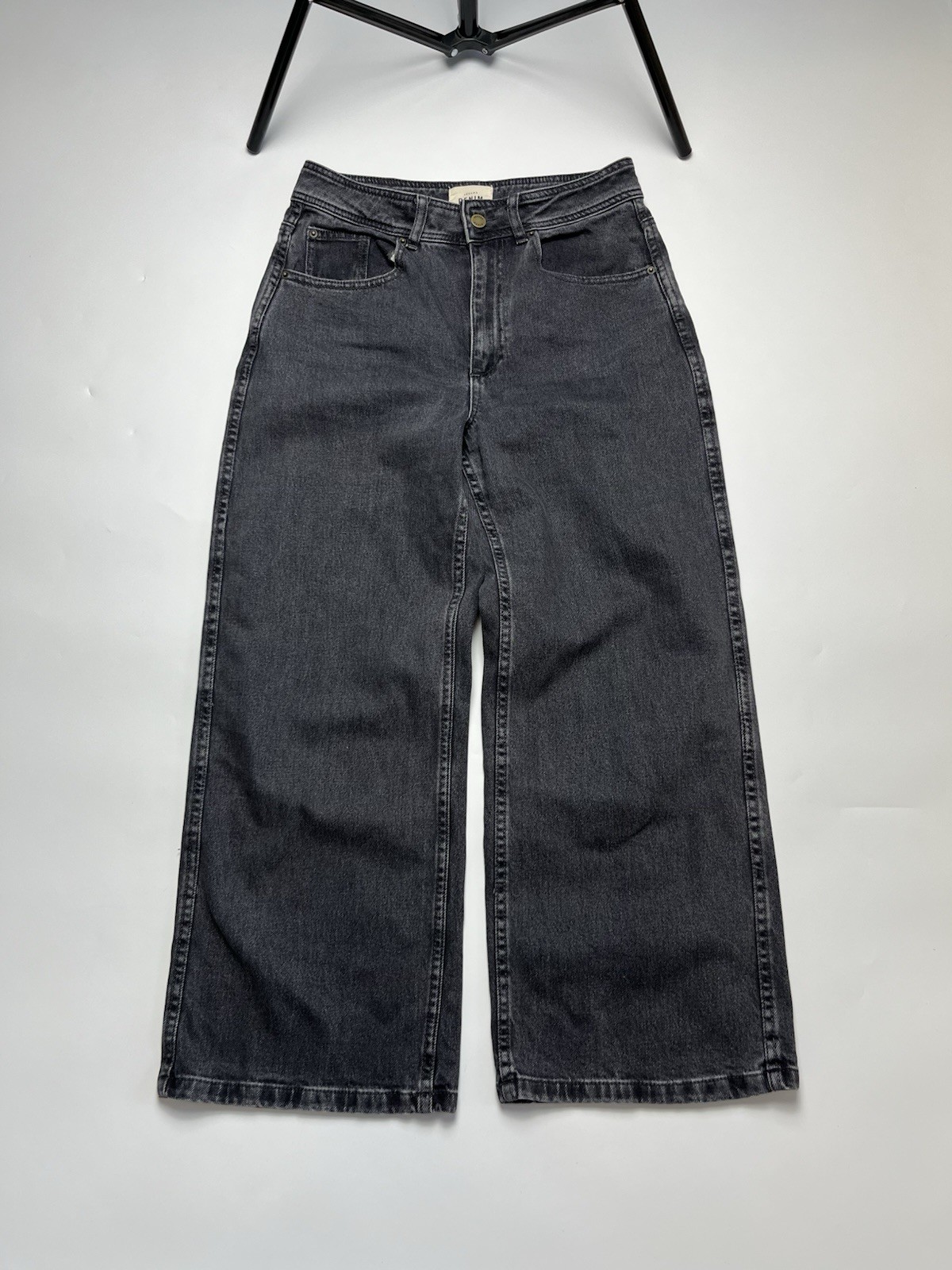 Women’s Wide Leg Sezane Denim Pants Gray Size 38