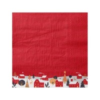 Eglo Servietten X-Mas Pasig Rot 16,5 X 16,5 Cm - 20Er Pack Servietten
