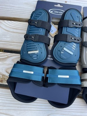 NWT Lami Cell Open Front Tendon And Fetlock Boot Set, Horse Turquoise