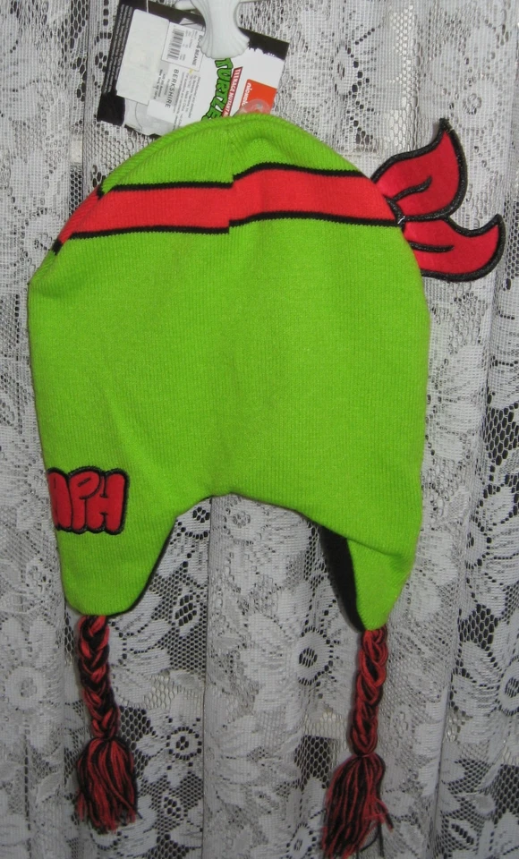 TORTUGAS NINJA MUTANTES ADOLESCENTES RAPHAEL GORRO NIÑOS TALLA 1 BERKSHIRE NUEVO CON ETIQUETAS Foto 2 de 2