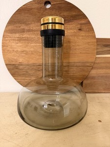 MENU Denmark Glass Wine Breather Carafe ‘Design Norm’ - VG Gold Top