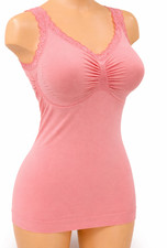   Slim support light top salmon lace trim size XL 46/48 low back, SK1  