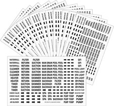 Jutom 2500 Pcs Pool Equipment Identification Labels 9.8 x 6.7 inch, White