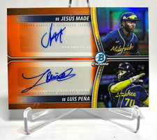 2025 Bowman Draft JESUS MADE - LUIS PENA Dual Auto Orange #23/25 Brewers PDA-MP