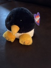 Vintage 1997 Swibco Puffkins Tux the Penguin Plush Bird With Tags 6625