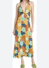 Faithfull the Brand Womens Multi Artemesia Floral Maxi Dress Size US S NWT
