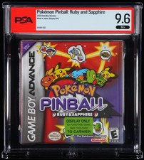 Pokemon Pinball Ruby & Sapphire Gameboy Advanced PSA 9.6 FDO For Display Only