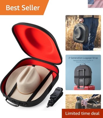 Cowboy Hat Travel Case   Crushproof Carrier for Cowboy, Panama & Tweed Hats w...