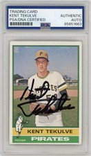 Pirates Kent Tekulve Signed Auto 1976 Topps Baseball #112 RC Rookie Card PSA/DNA. rookie card picture