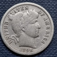 1898 O Barber Dime 10c Better Grade #96553