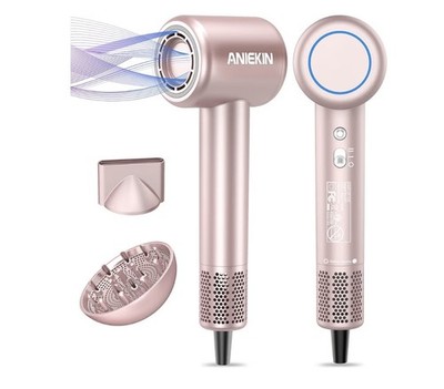 Hair Dryer, High-Speed Ionic Low Noise Blow Dryer with Brushless Motor for Fast