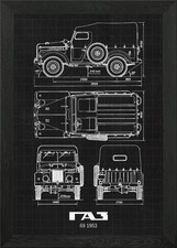 GAZ69 1953 Framed Wall Art Poster Canvas Print Picture