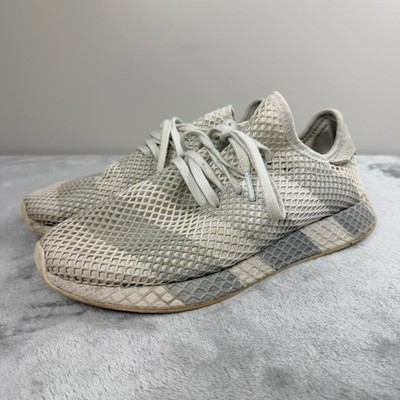 Adidas Deerupt Runner AC7755 Off White Grey Mens Shoes Size 11 Low Top Sneakers
