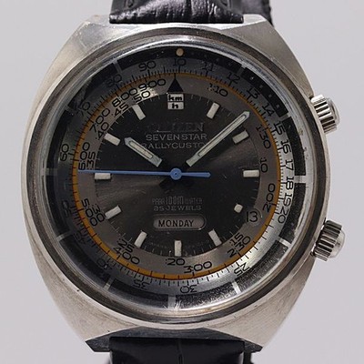 CITIZEN Seven Star Rally Custom 4-521358 Date 25 Jewels Automatic Metallic Dial