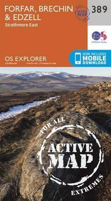 Forfar, Brechin and Edzell (Map) OS Explorer Active Map (US IMPORT)