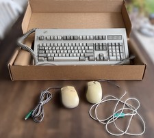 1988 Compaq keyboard, Model M, VTG Compaq and Microsoft mouse comes in 1996 box