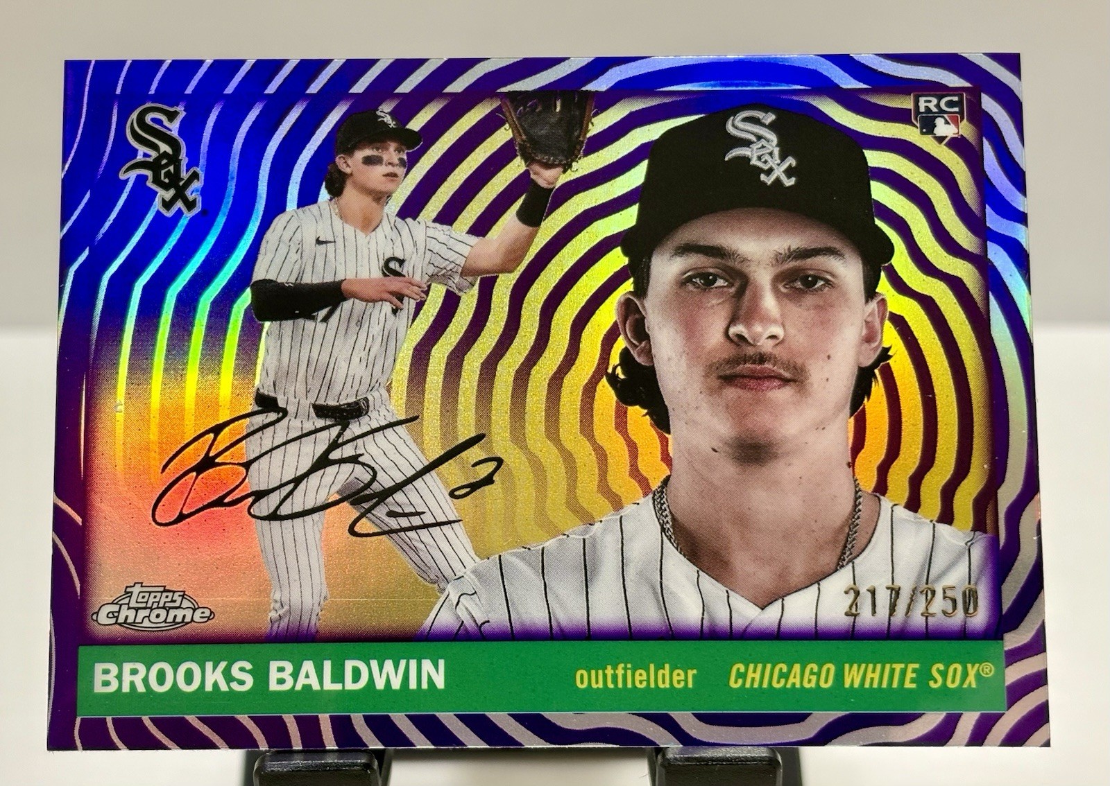 2025 Topps Chrome Platinum Brooks Baldwin #252 Purple Vibrations Refractor /250
