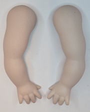 Doll Parts 4" Arms Hands Open Left Right Pair Vintage Ceramic Porcelain