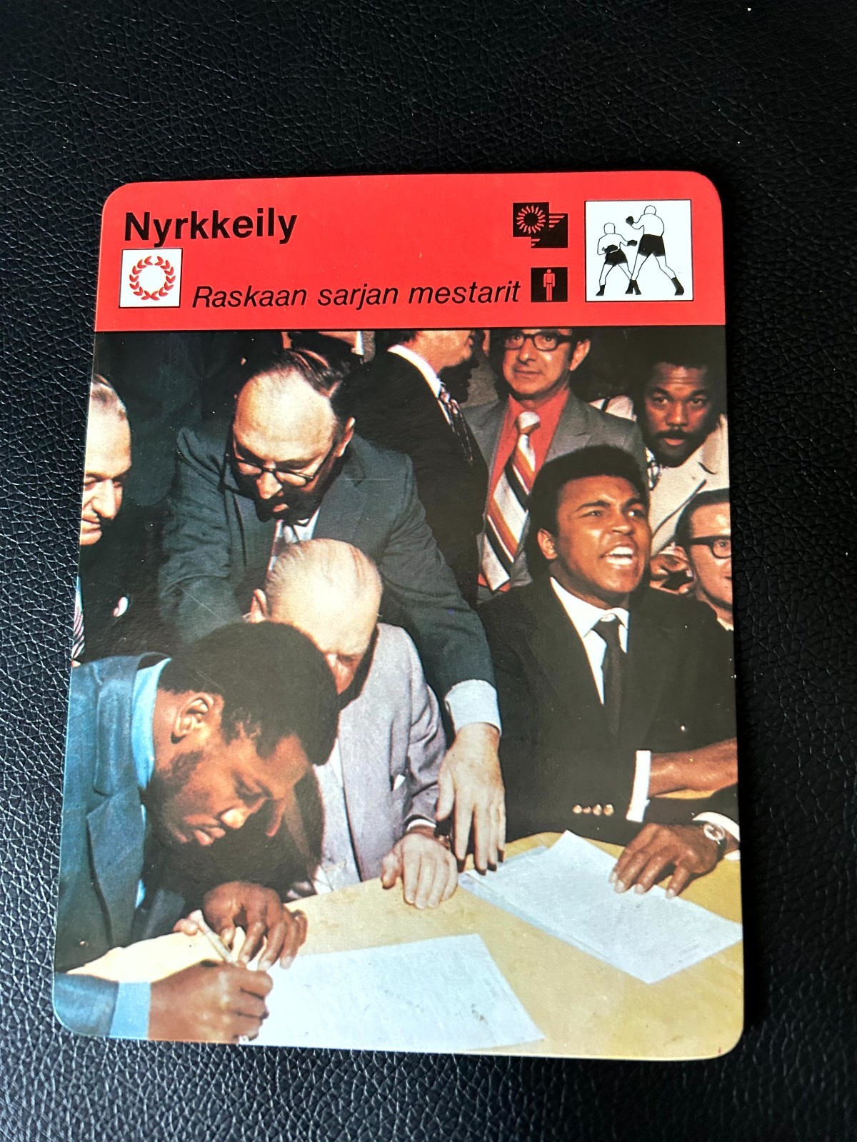 1978 Finnish Sportscaster Muhammad Ali Vintage Boxing #499 Joe Frazier view 3
