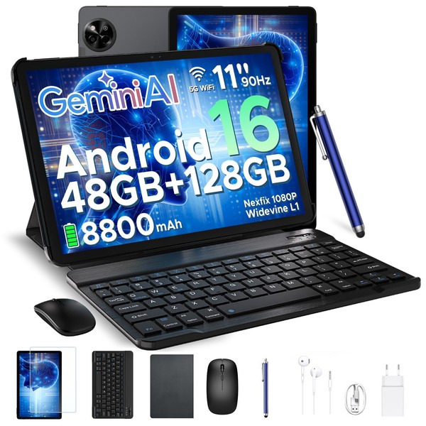 POCKAM P11 Android 16 Tablet 11 Pulgadas con 48GB RAM+128GB ROM T7250 8800mAh