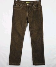 Z Cavaricci Womens Brown Corduroy Pants Size 9 Stretch Straight Leg Vintage Y2K