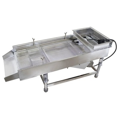 3mm Stainless Steel Single-Layer Straight Linear Vibrating Screen Sifter 110V