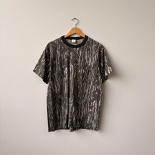 Vintage 90s real tree Camo forest tee 0301 