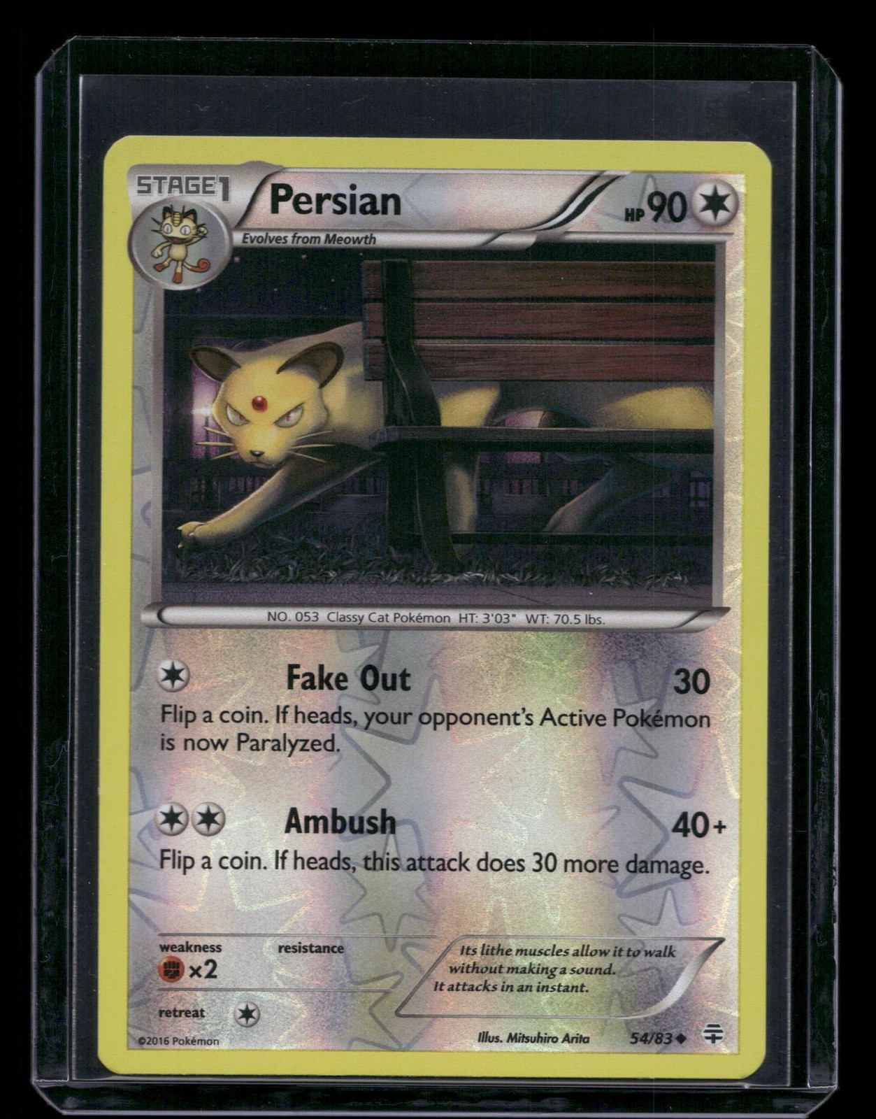 Persian 54/83 Reverse Holo UC Generations Pokemon Card NM/M
