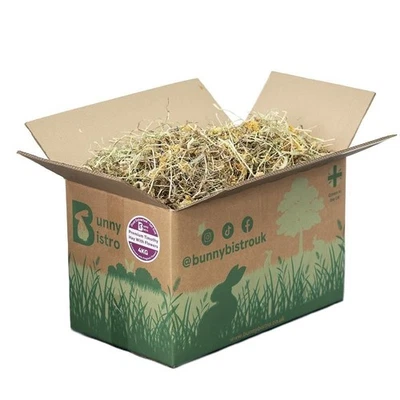 Bunny Bistro Timothy Hay with Flowers 4kg Box | Natural Rabbit & Guinea Pig Food