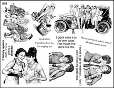 Unmounted Rubber Stamp Plate, Unmounted/Uncut Pink Rubber Stamps