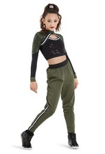 Dance Costume Weissman 11907 Medium Adult Green Hip Hop Clogging Sequin