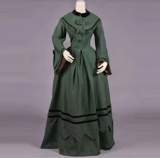 1850s Walking Day Dress Victorian Edwardian Duchess Afternoon Costume Colonial