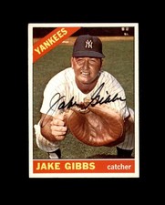 Jake Gibbs Signed Authentic 1966 Topps New York Yankees Autograph